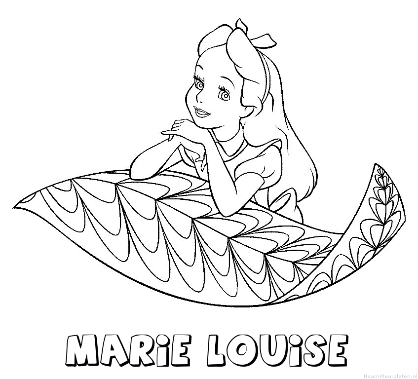 Marie louise alice in wonderland kleurplaat